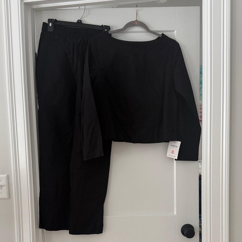 Elegant black pants and top